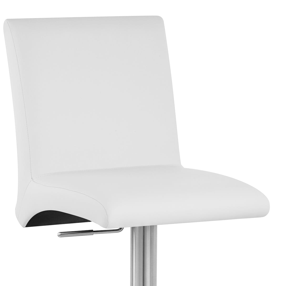 Deluxe Brushed High Back Stool White
