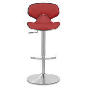Deluxe Duo Leather Brushed Stool Red