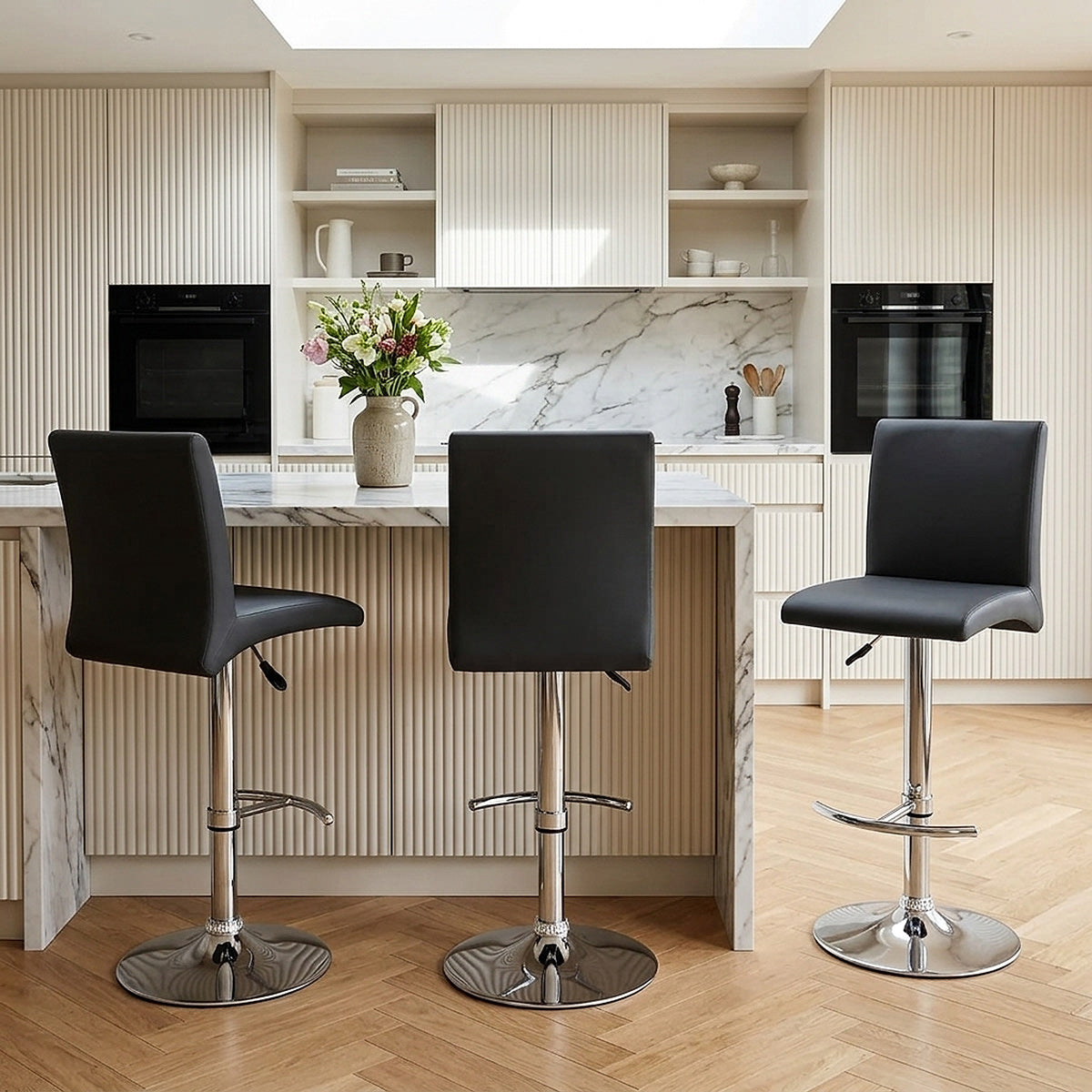 Deluxe High Back Stool Black