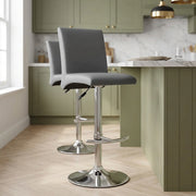 Deluxe High Back Stool Grey