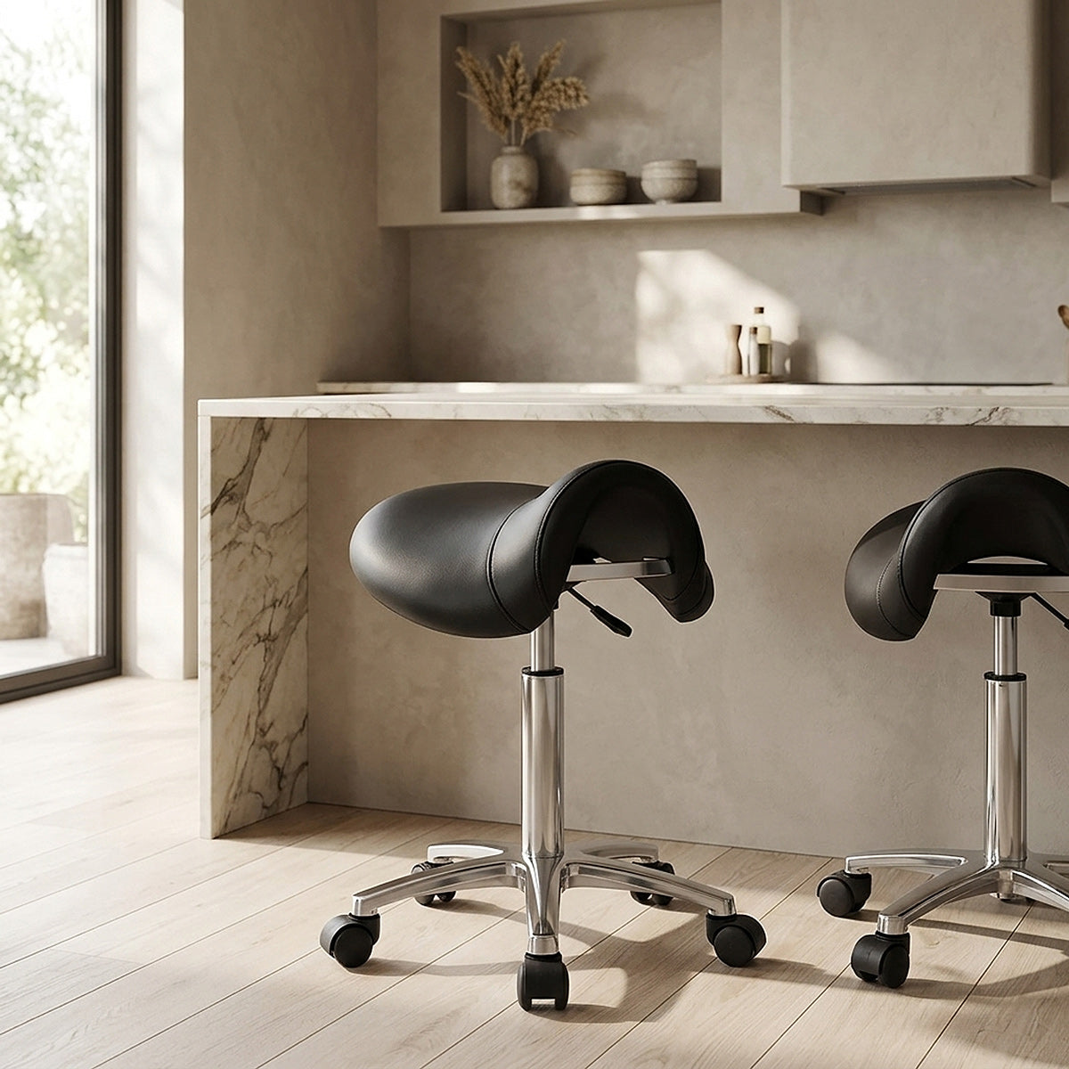 Deluxe Saddle Stool Black