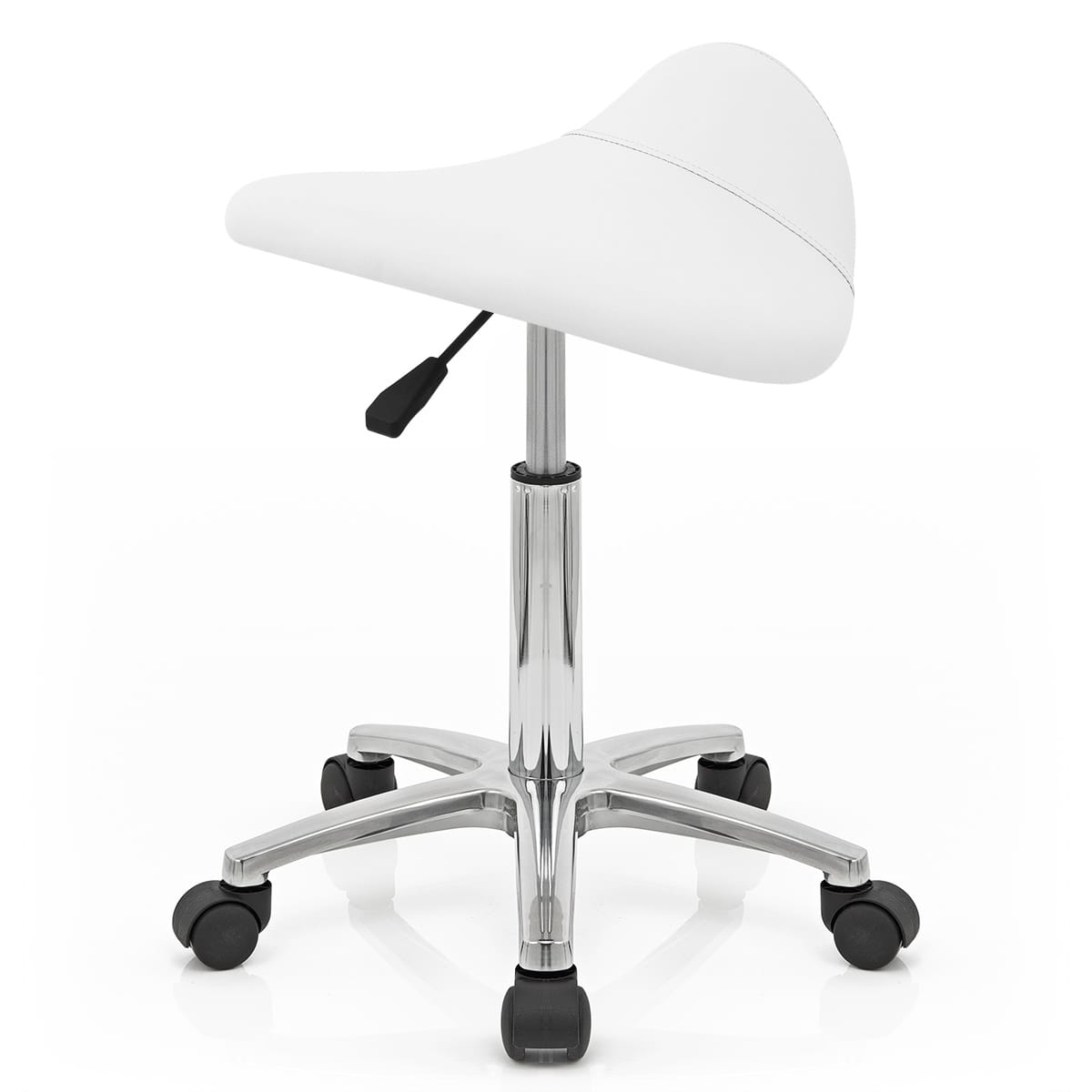 Deluxe Saddle Stool White