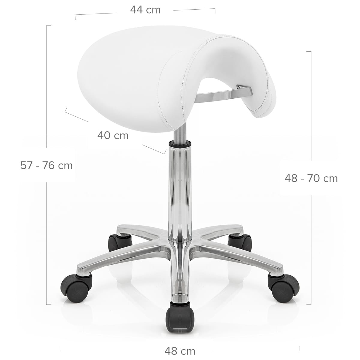 Deluxe Saddle Stool White