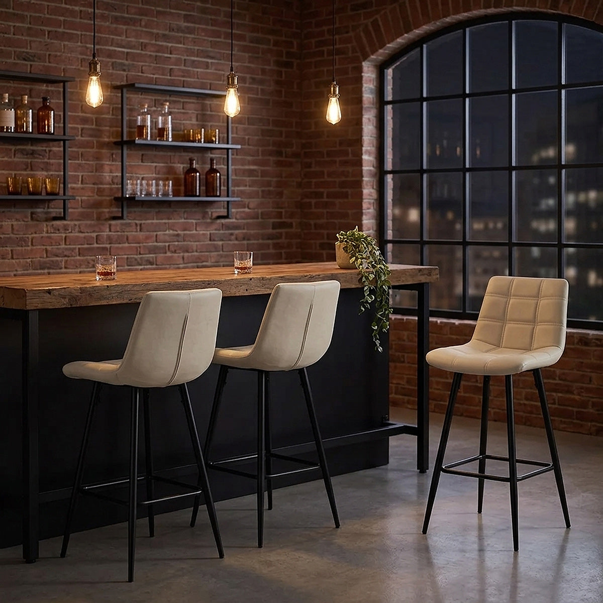 Destiny Bar Stool Antique Cream