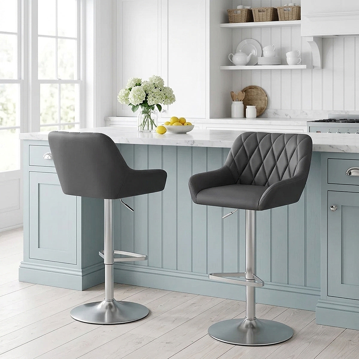 Detroit Brushed Stool Grey