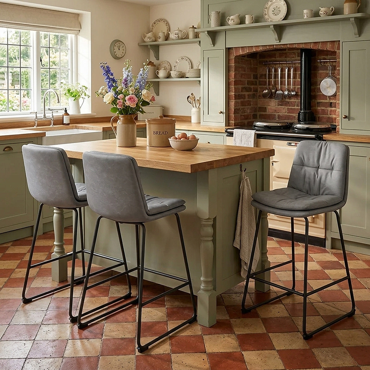 Devine Bar Stool Grey