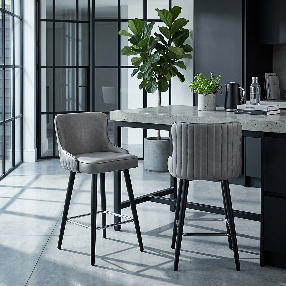 Diablo Bar Stool Grey