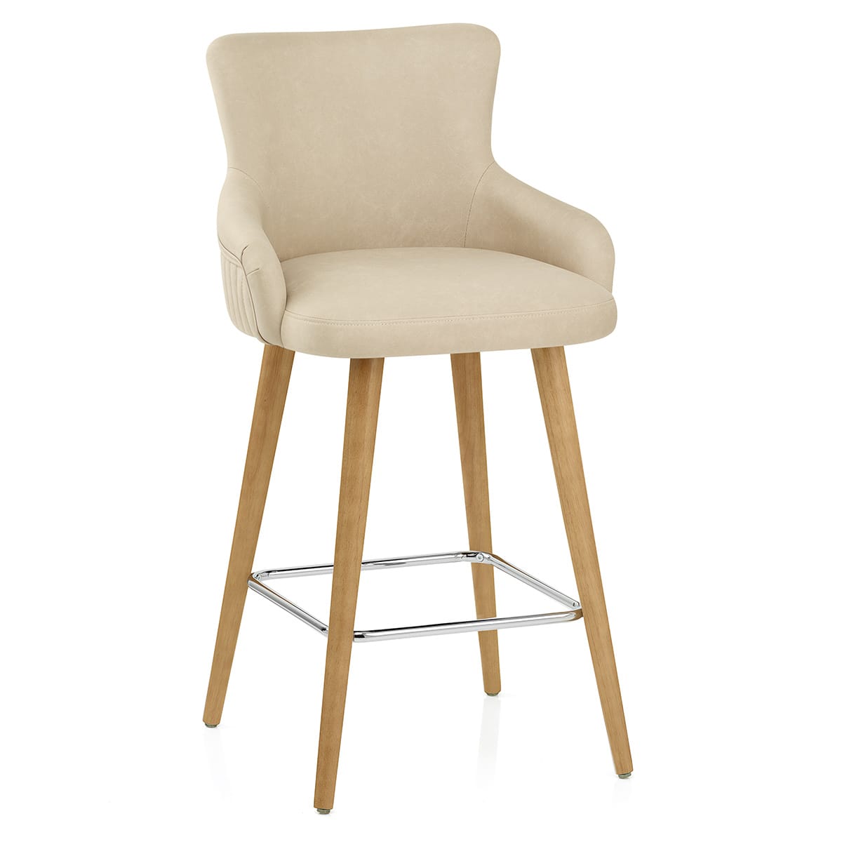 Diablo Oak Bar Stool Beige
