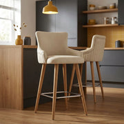 Diablo Oak Bar Stool Beige