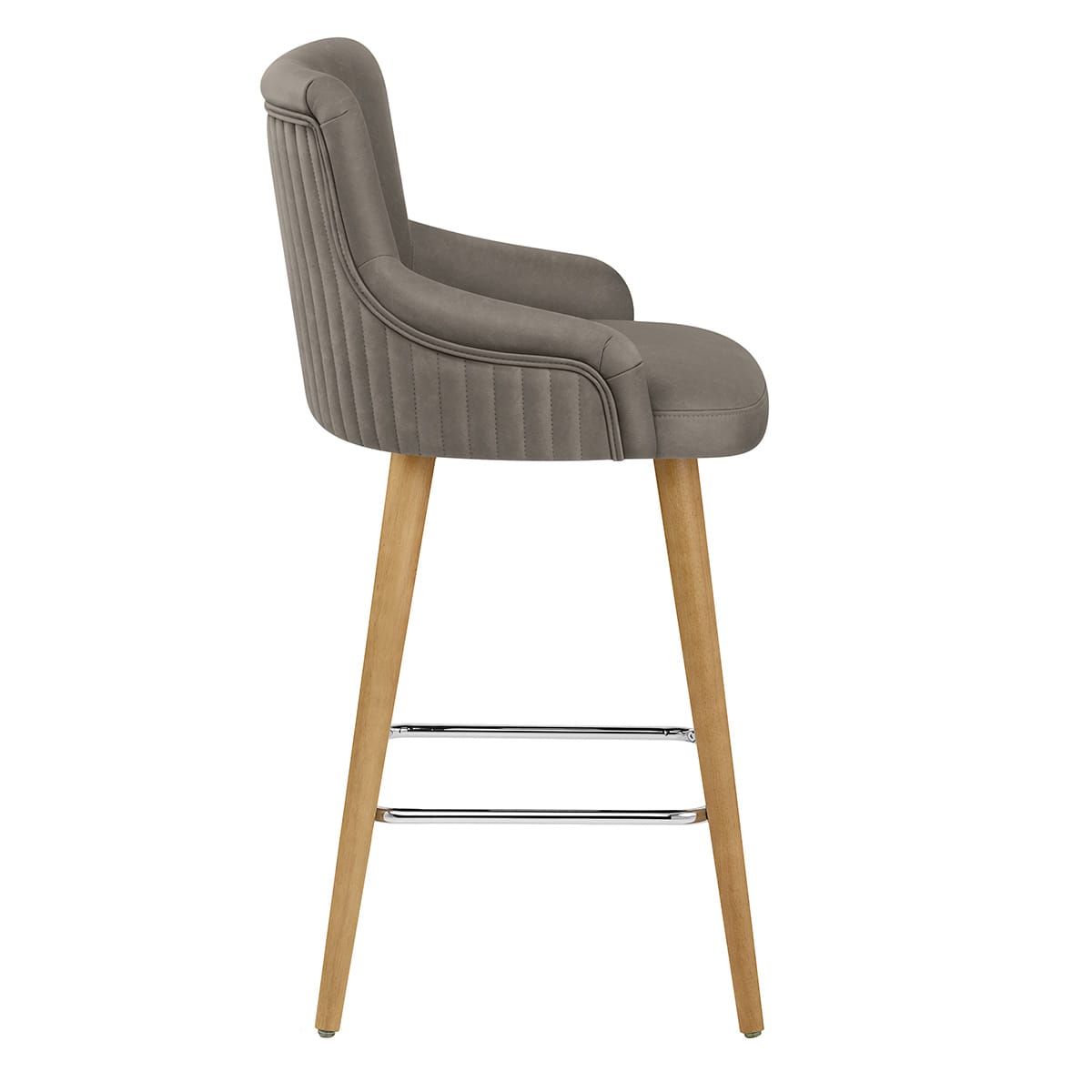 Diablo Oak Bar Stool Grey