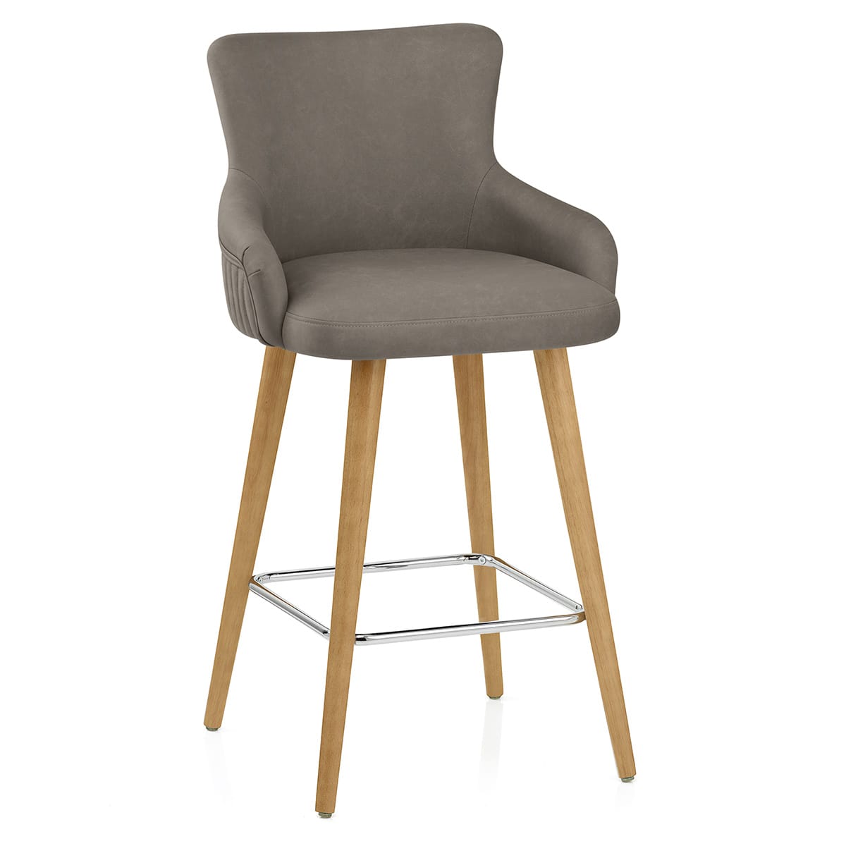 Diablo Oak Bar Stool Grey