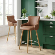 Diablo Oak Bar Stool Tan