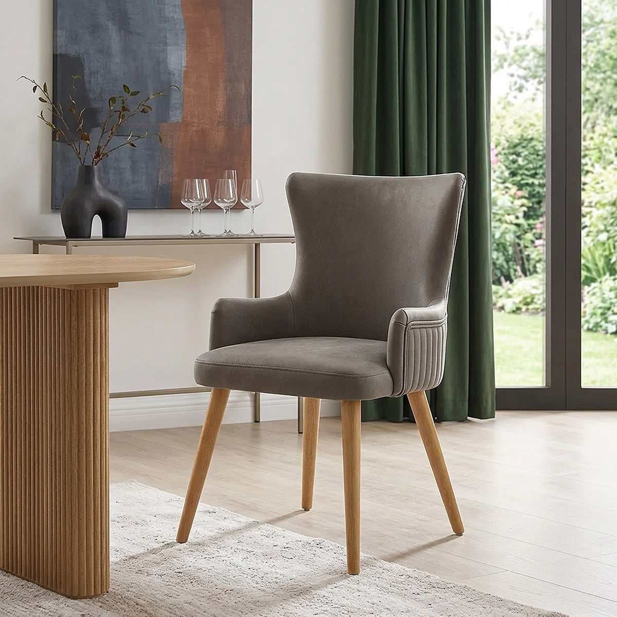 Diablo Oak Dining Chair Grey
