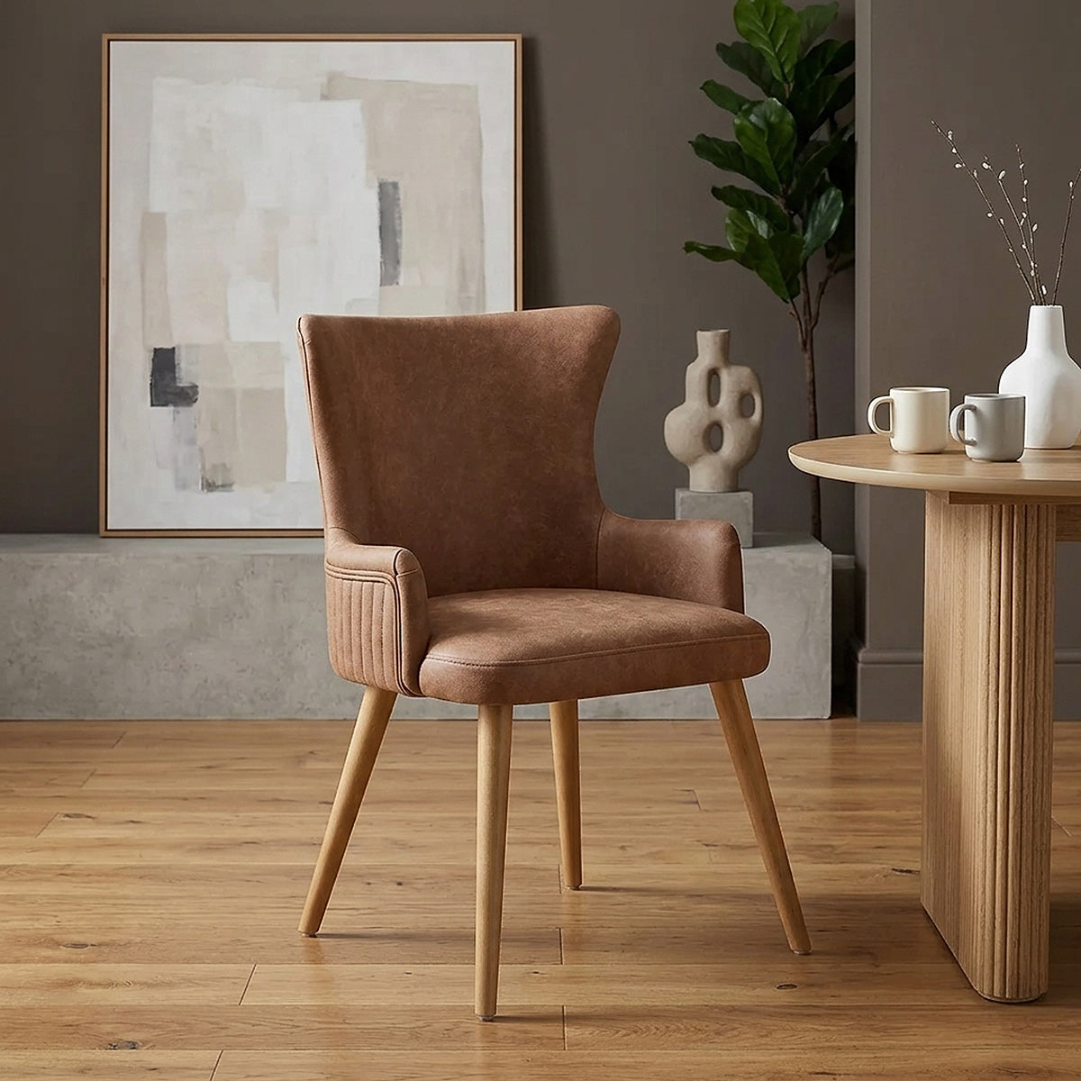 Diablo Oak Dining Chair Tan