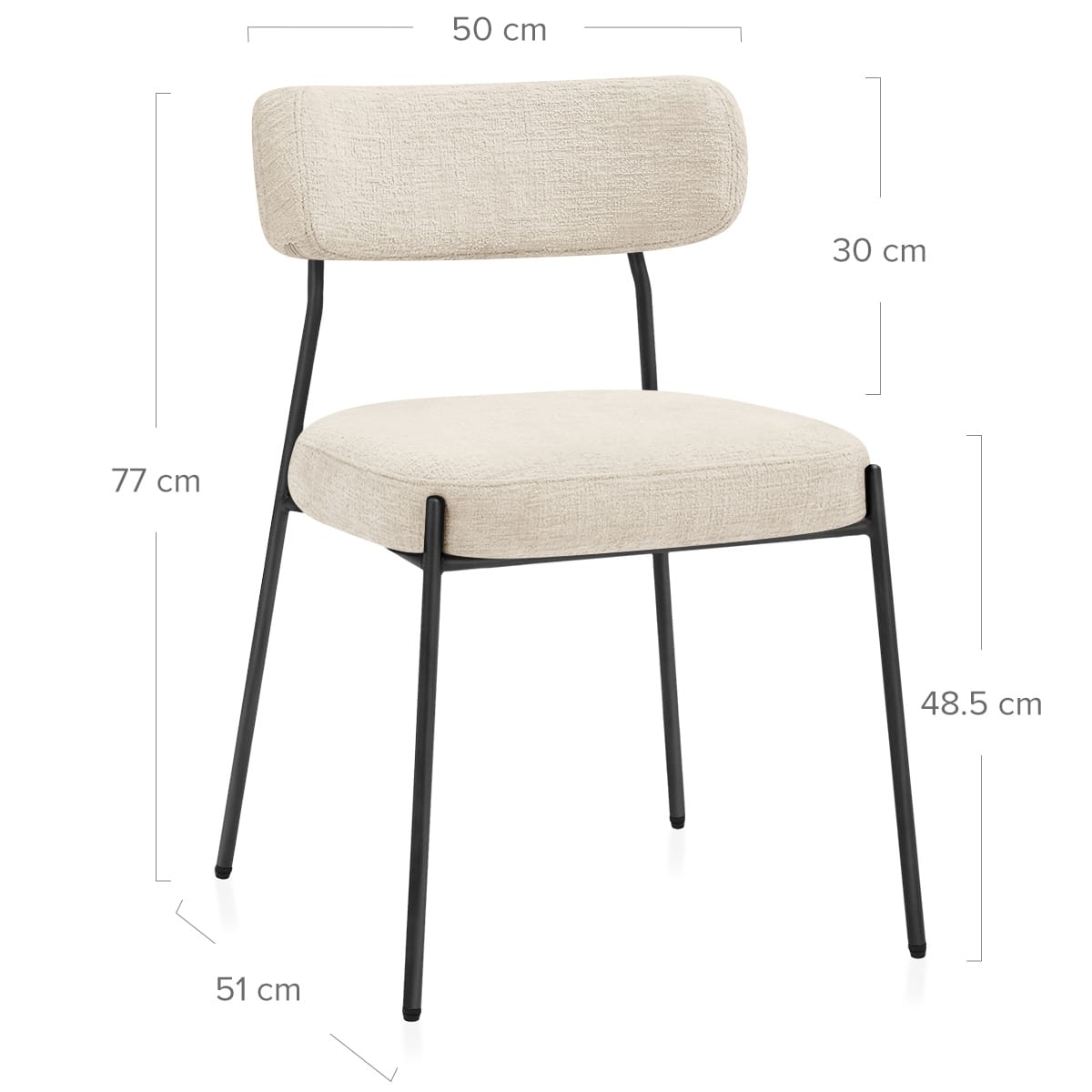 Diana Chair Cream Fabric