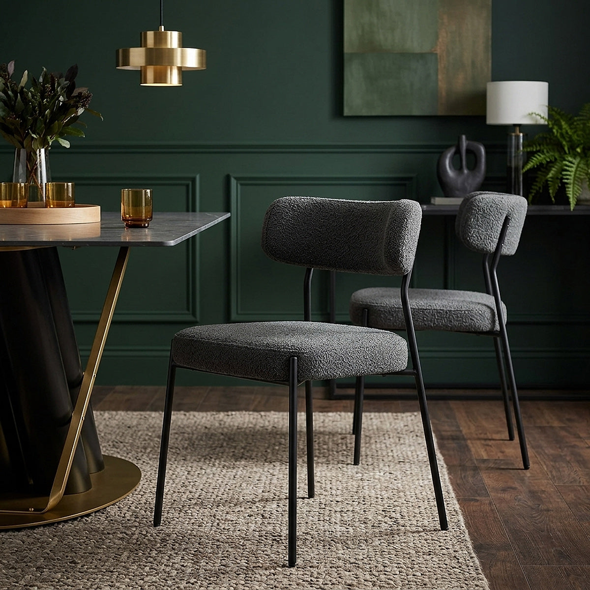 Diana Chair Grey Fabric