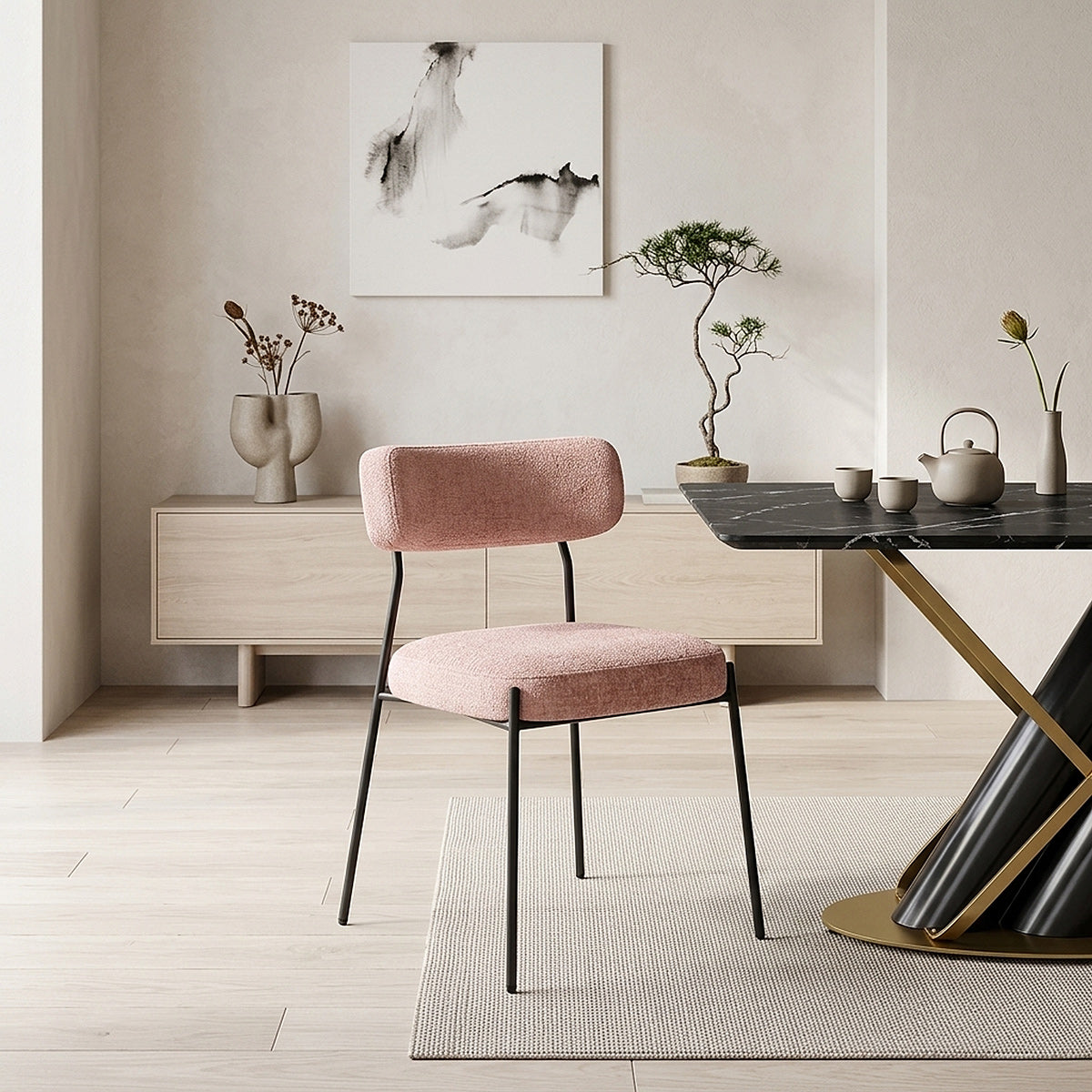 Diana Chair Pink Fabric