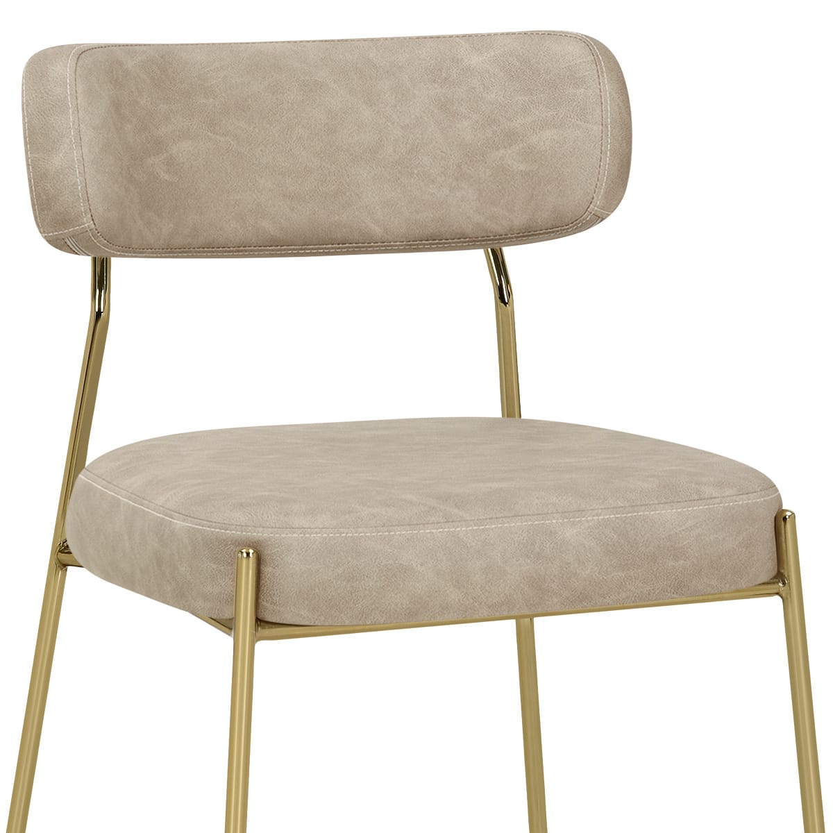 Diana Gold Chair Beige