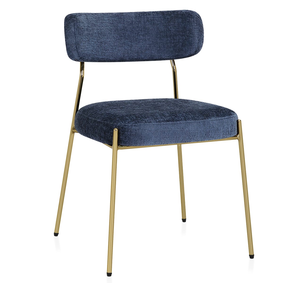 Diana Gold Chair Blue Fabric