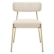 Diana Gold Chair Cream Fabric