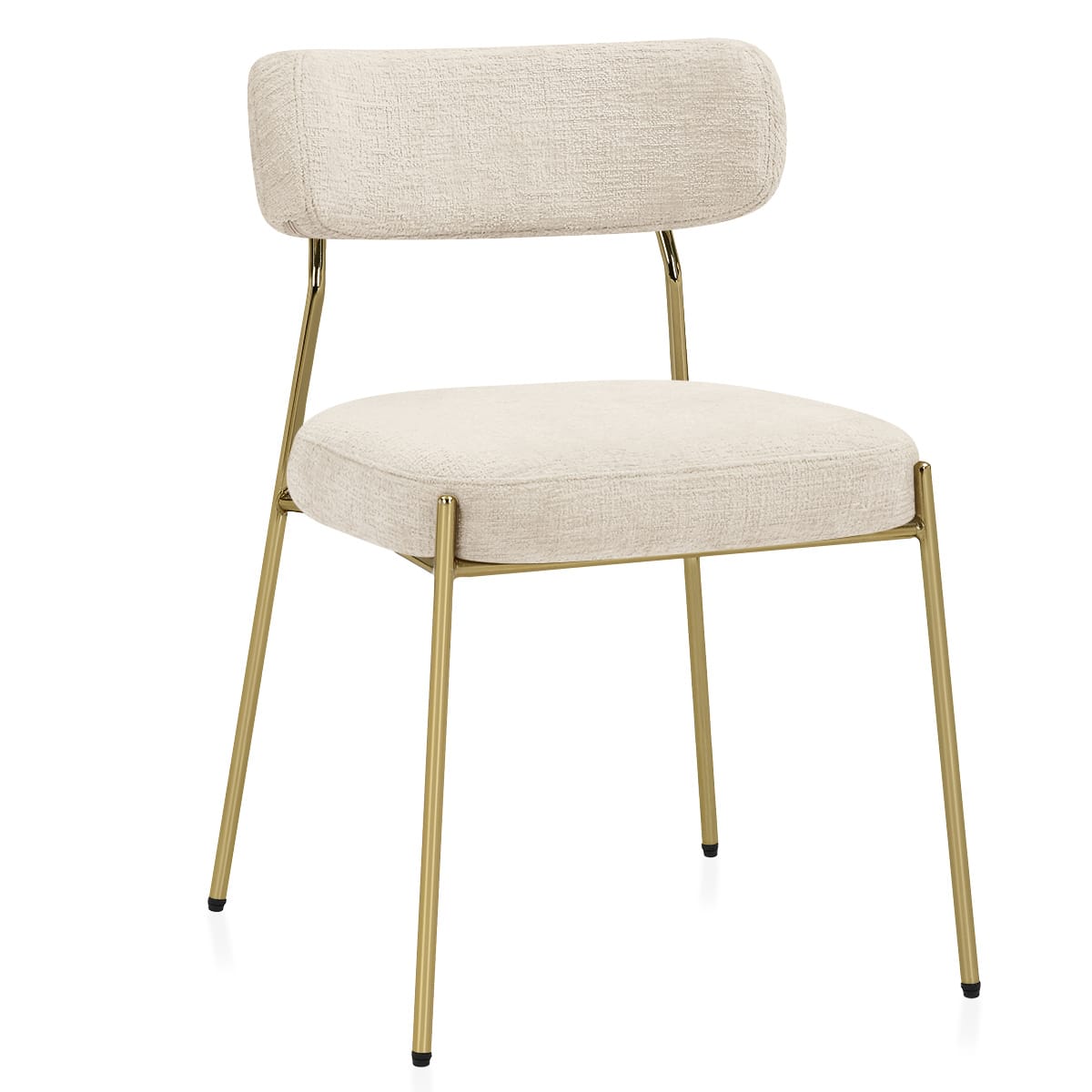 Diana Gold Chair Cream Fabric