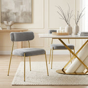 Diana Gold Chair Grey Fabric