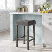 Dove Bar Stool Charcoal Fabric