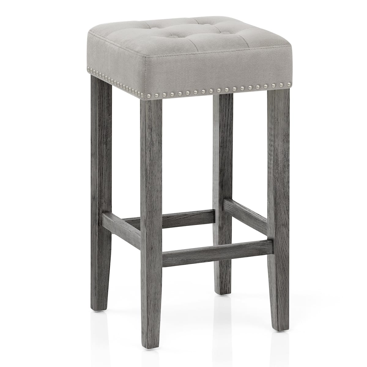 Dove Bar Stool Grey Velvet