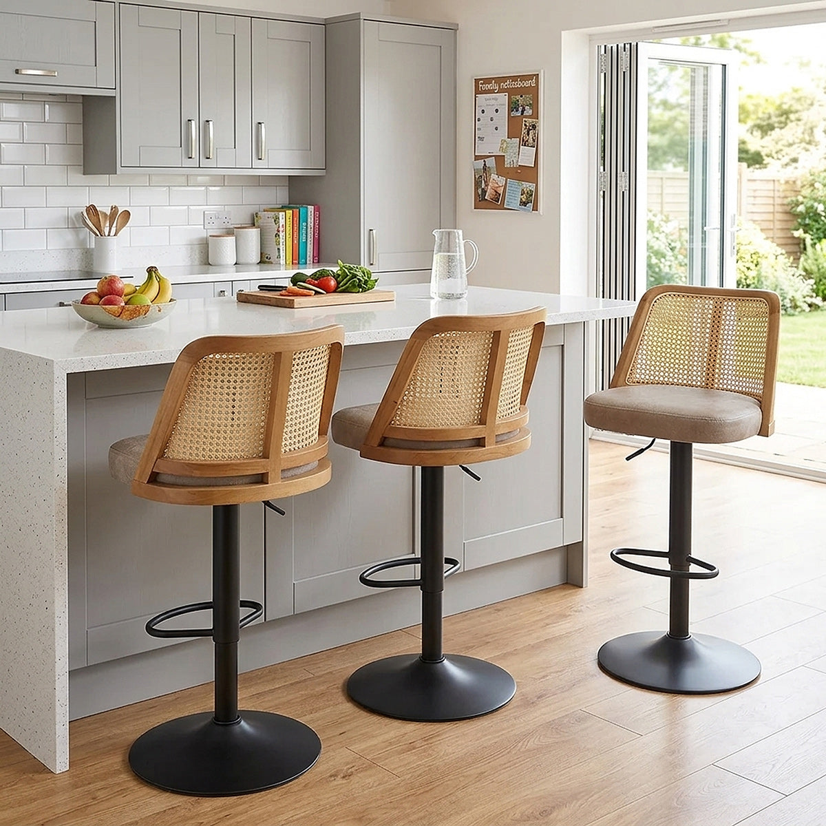 Drew Bar Stool Taupe