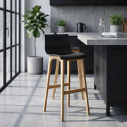 Drift Oak & Black Bar Stool