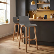 Drift Oak & Charcoal Bar Stool