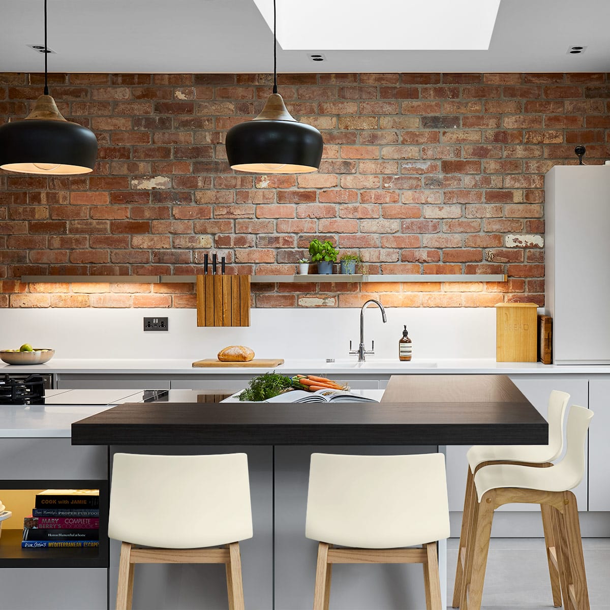 Drift Oak & Cream Bar Stool