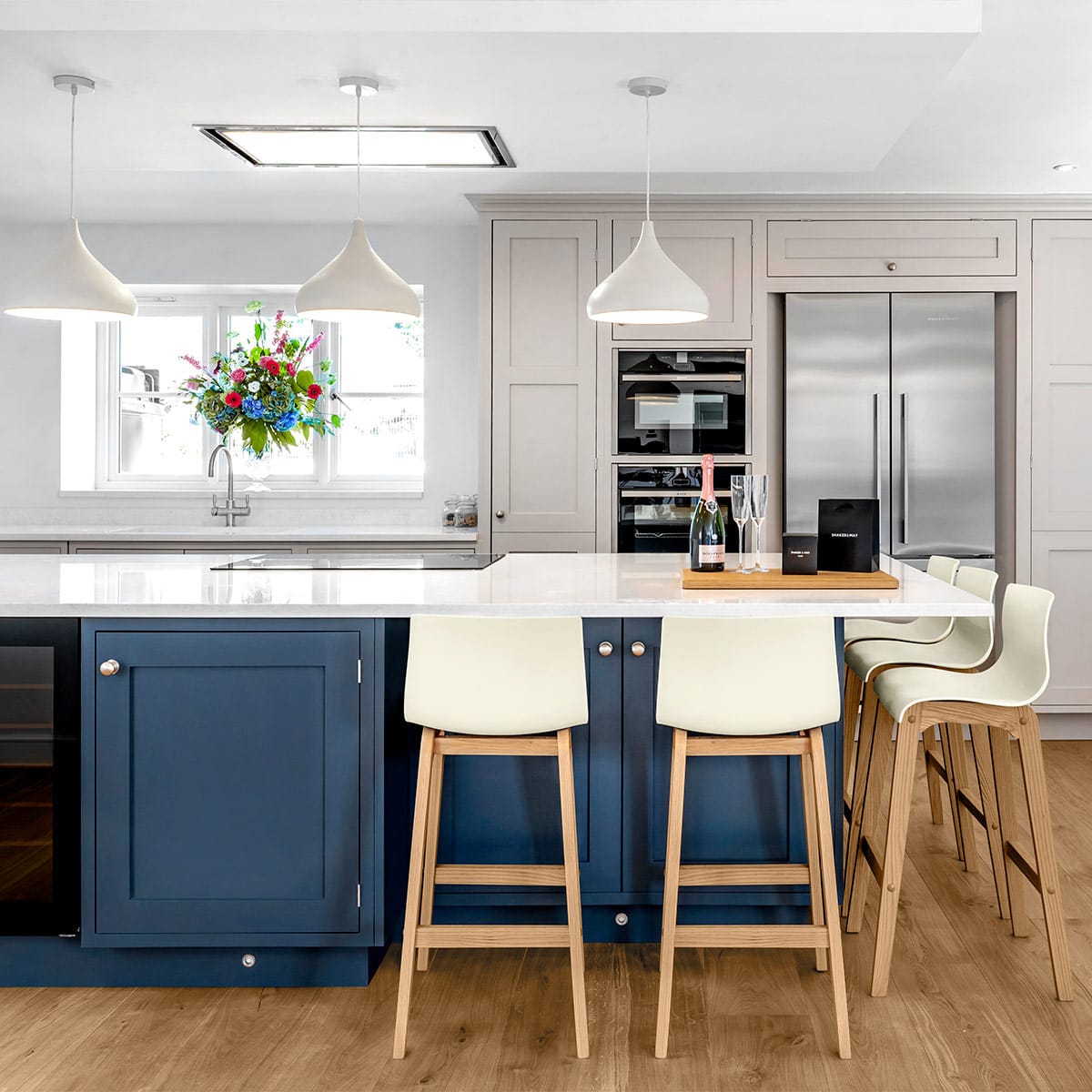 Drift Oak & Cream Bar Stool