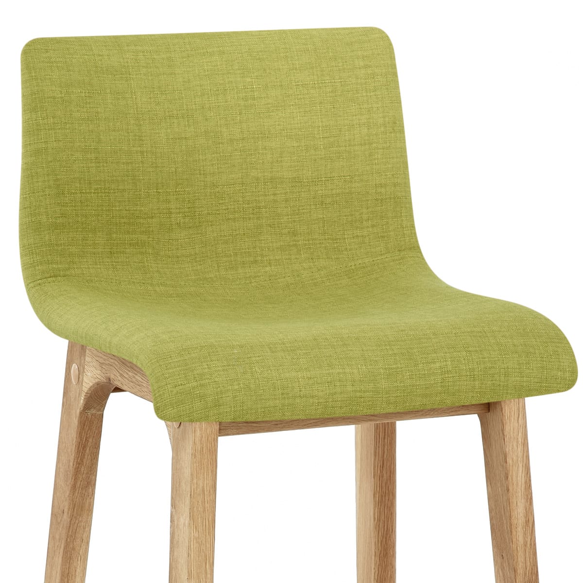 Drift Oak & Green Fabric Stool