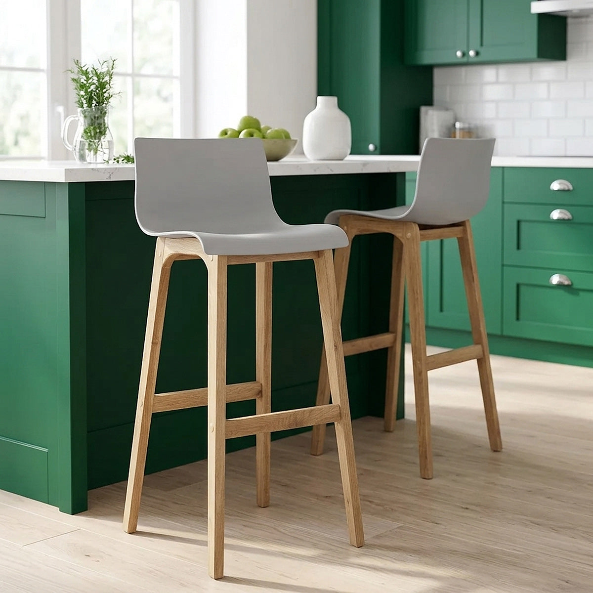 Drift Oak & Light Grey Bar Stool