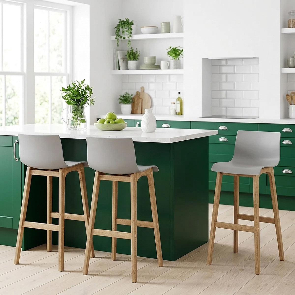 Drift Oak & Light Grey Bar Stool