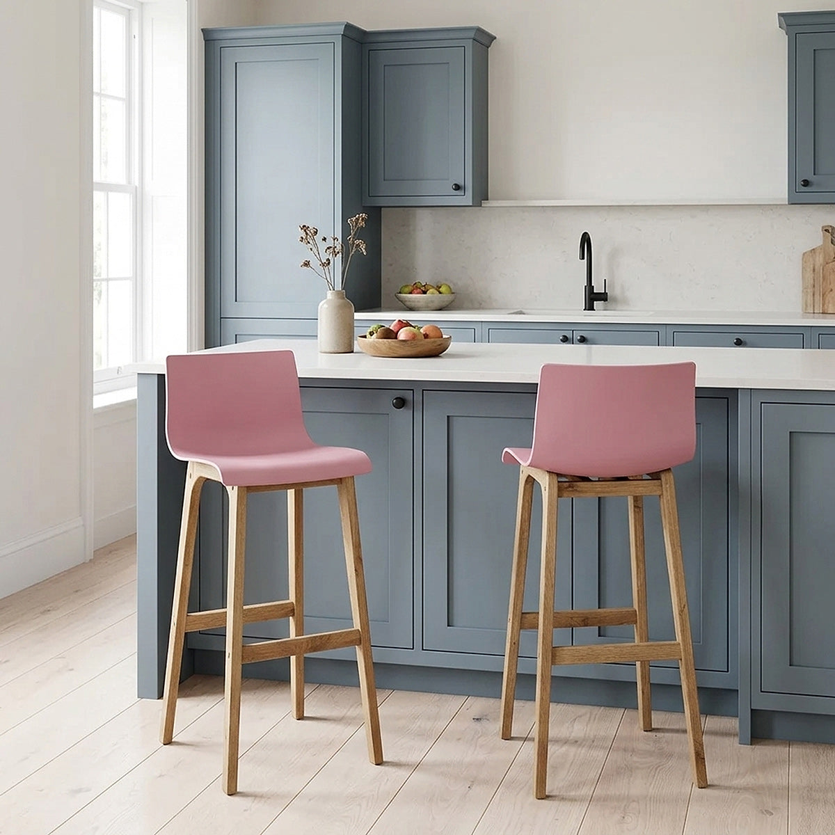 Drift Oak & Pink Bar Stool