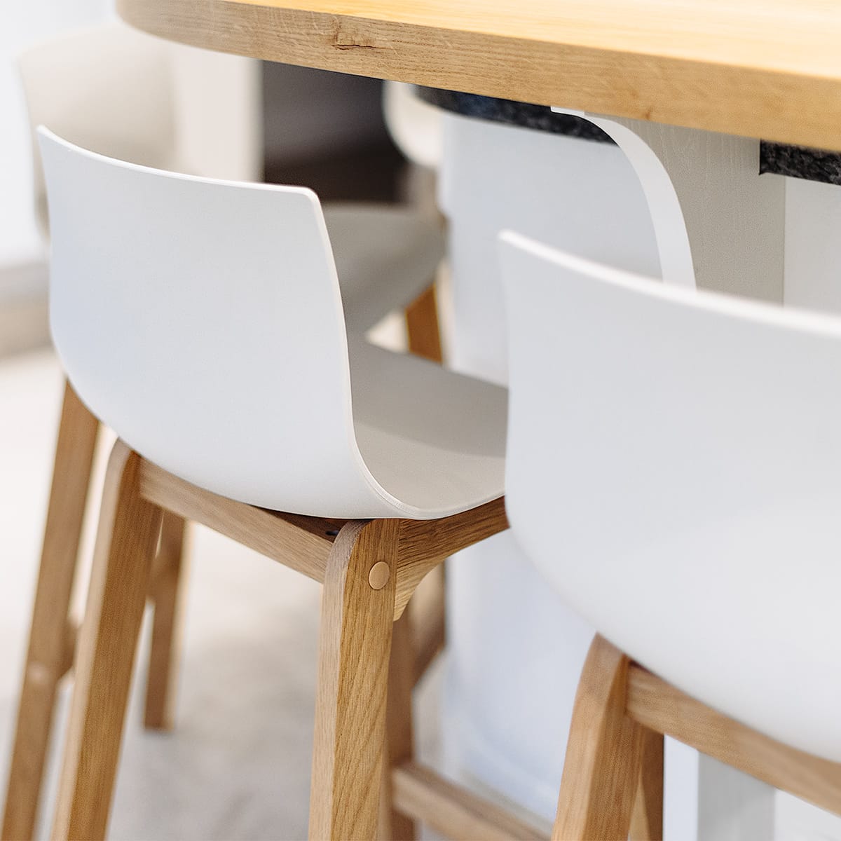 Drift Oak & White Bar Stool