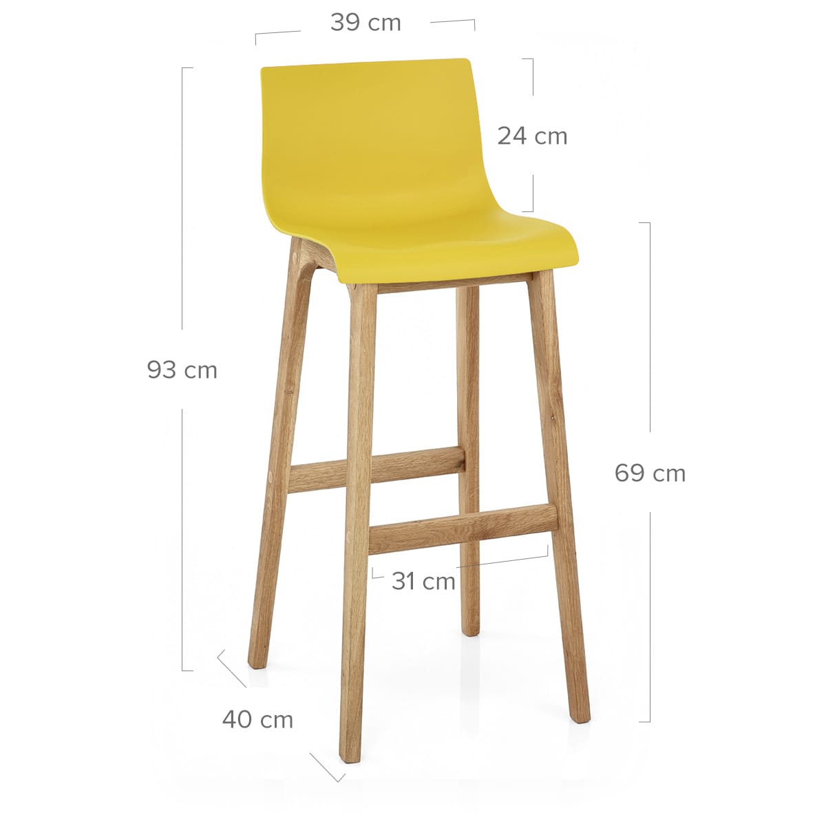 Drift Oak & Yellow Bar Stool