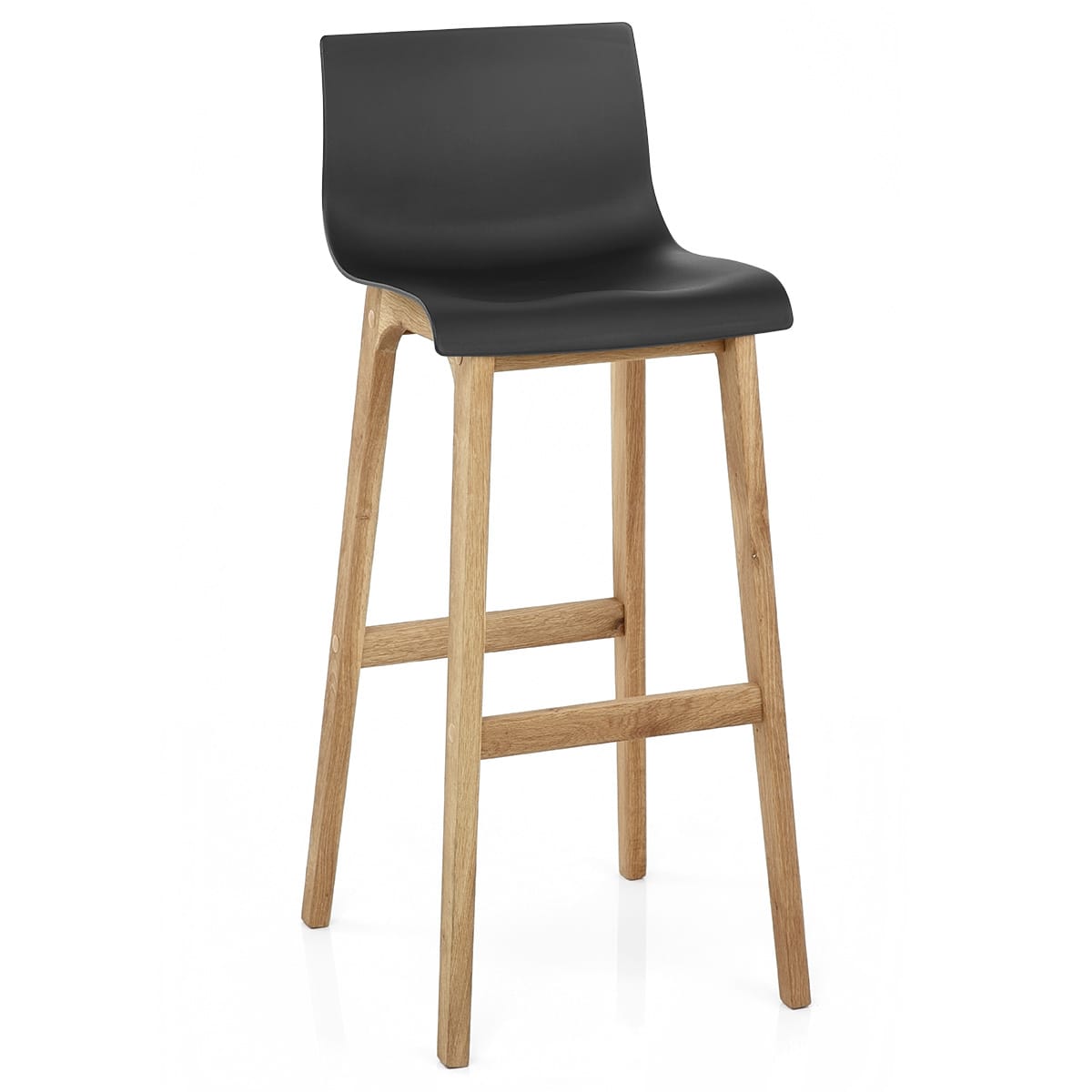 Drift Oak & Black Bar Stool