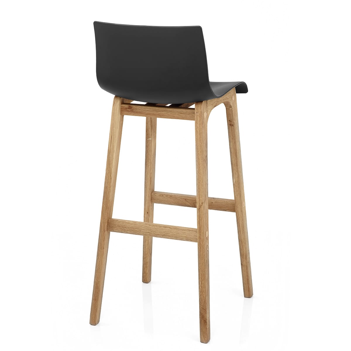 Drift Oak & Black Bar Stool