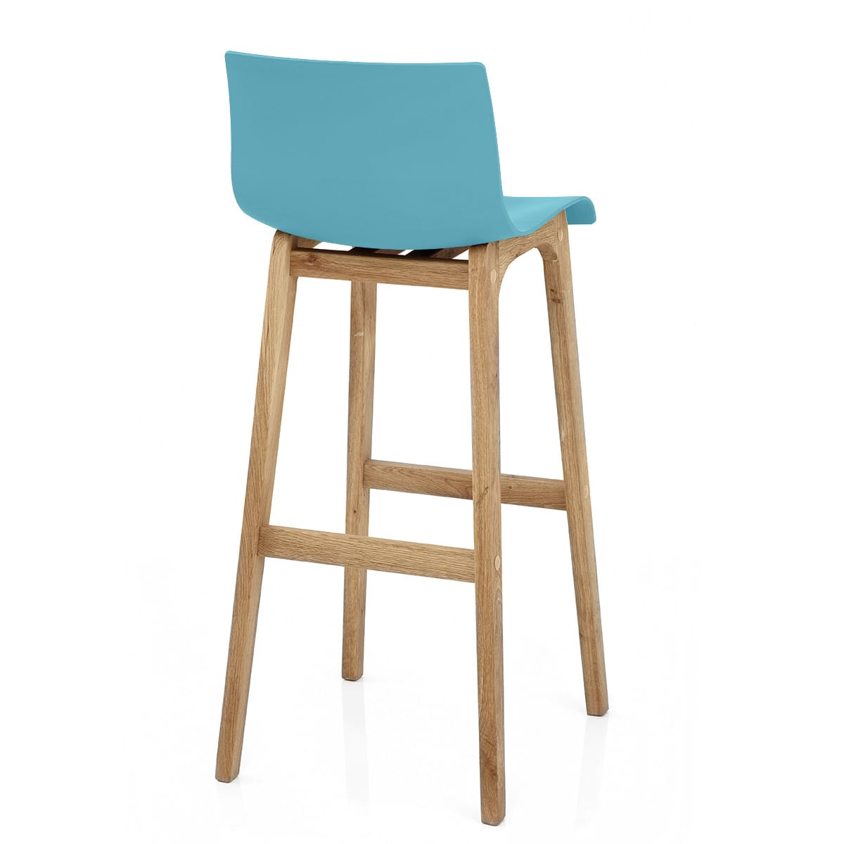 Drift Oak & Blue Bar Stool