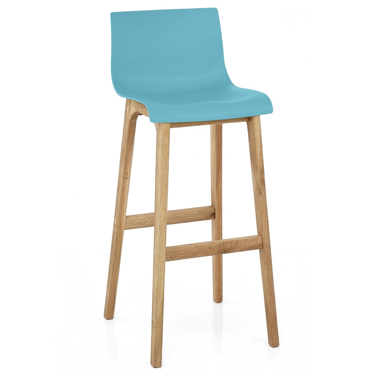 Drift Oak & Blue Bar Stool