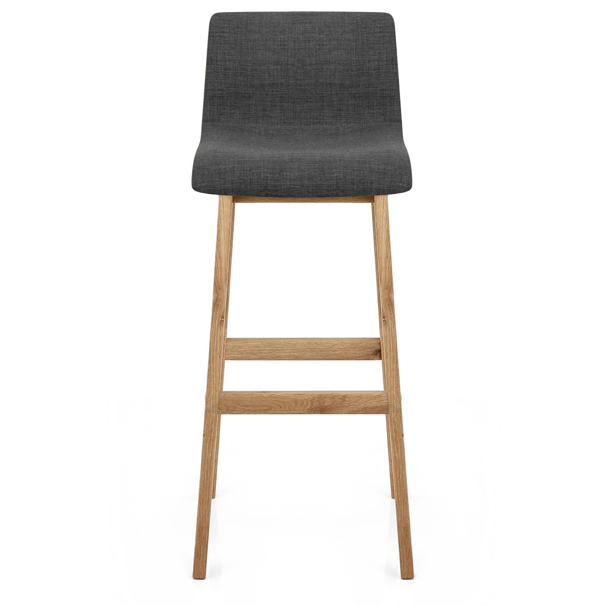 Drift Oak & Charcoal Fabric Stool