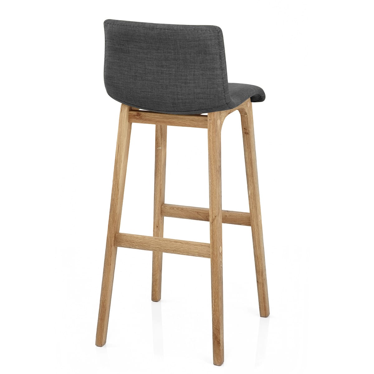 Drift Oak & Charcoal Fabric Stool