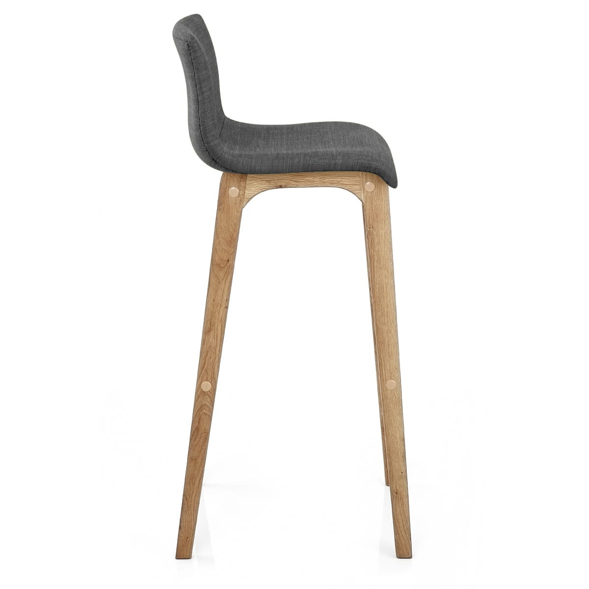 Drift Oak & Charcoal Fabric Stool