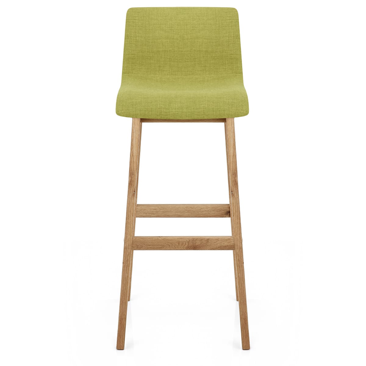 Drift Oak & Green Fabric Stool