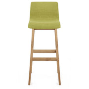 Drift Oak & Green Fabric Stool