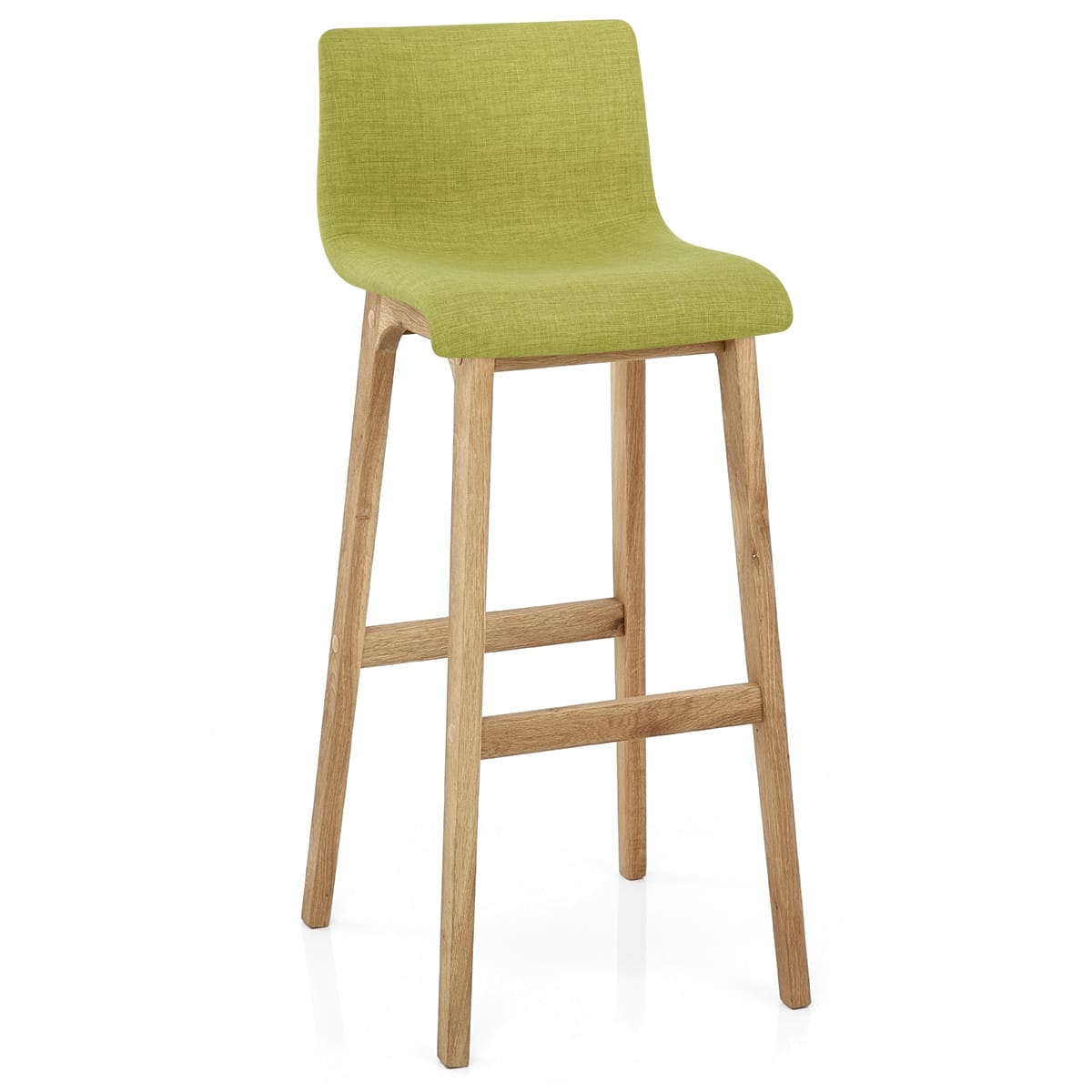 Drift Oak & Green Fabric Stool