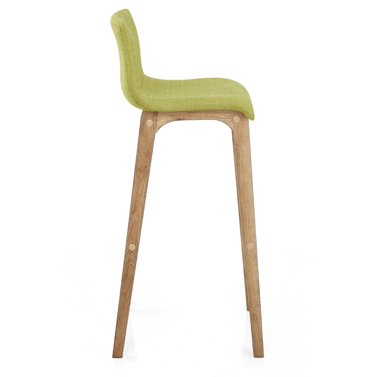 Drift Oak & Green Fabric Stool